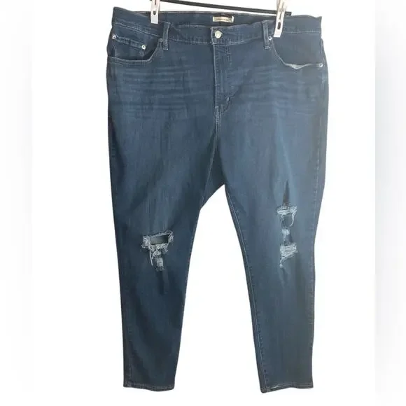 Women's Levi’s size 22W jeans Plus Size 721 High-Rise Skinny Jeans irregular - Picture 2 of 11